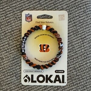 Lokai NFL Team Bracelet with Black and Orange Beads